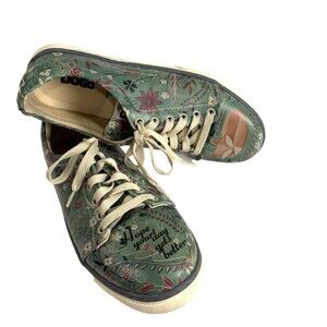 DOGO Shoes Women's Spirit Animal Vegan Leather Green Sneakers  Sz 40 Sz 9